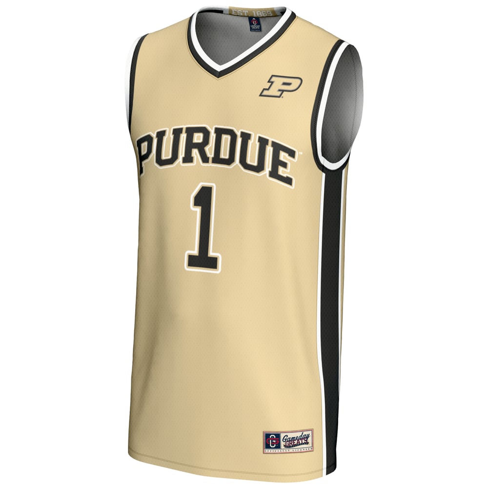 Male GameDay Greats #1 Gold Purdue Boilermakers Lightweight Basketball ...