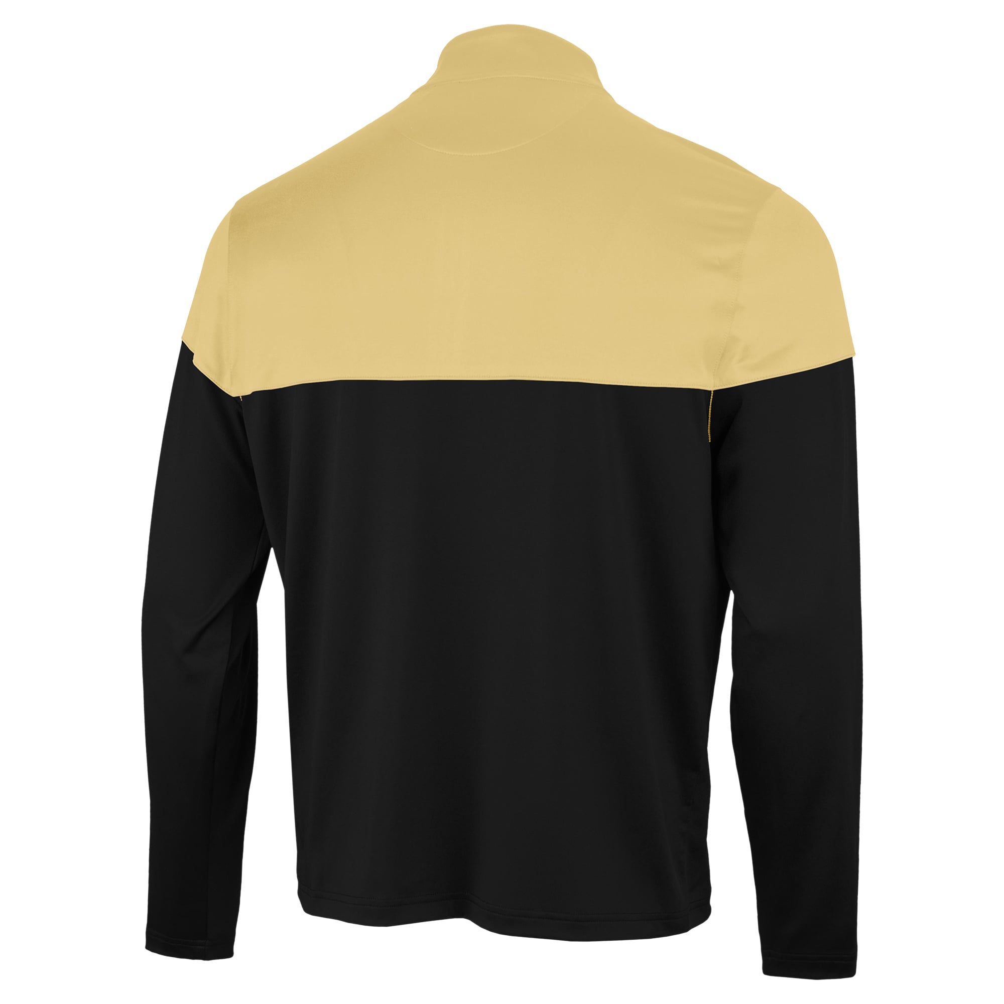 Pull à col zippé Antigua noir Purdue Boilermakers Hinder Colorblock pour homme