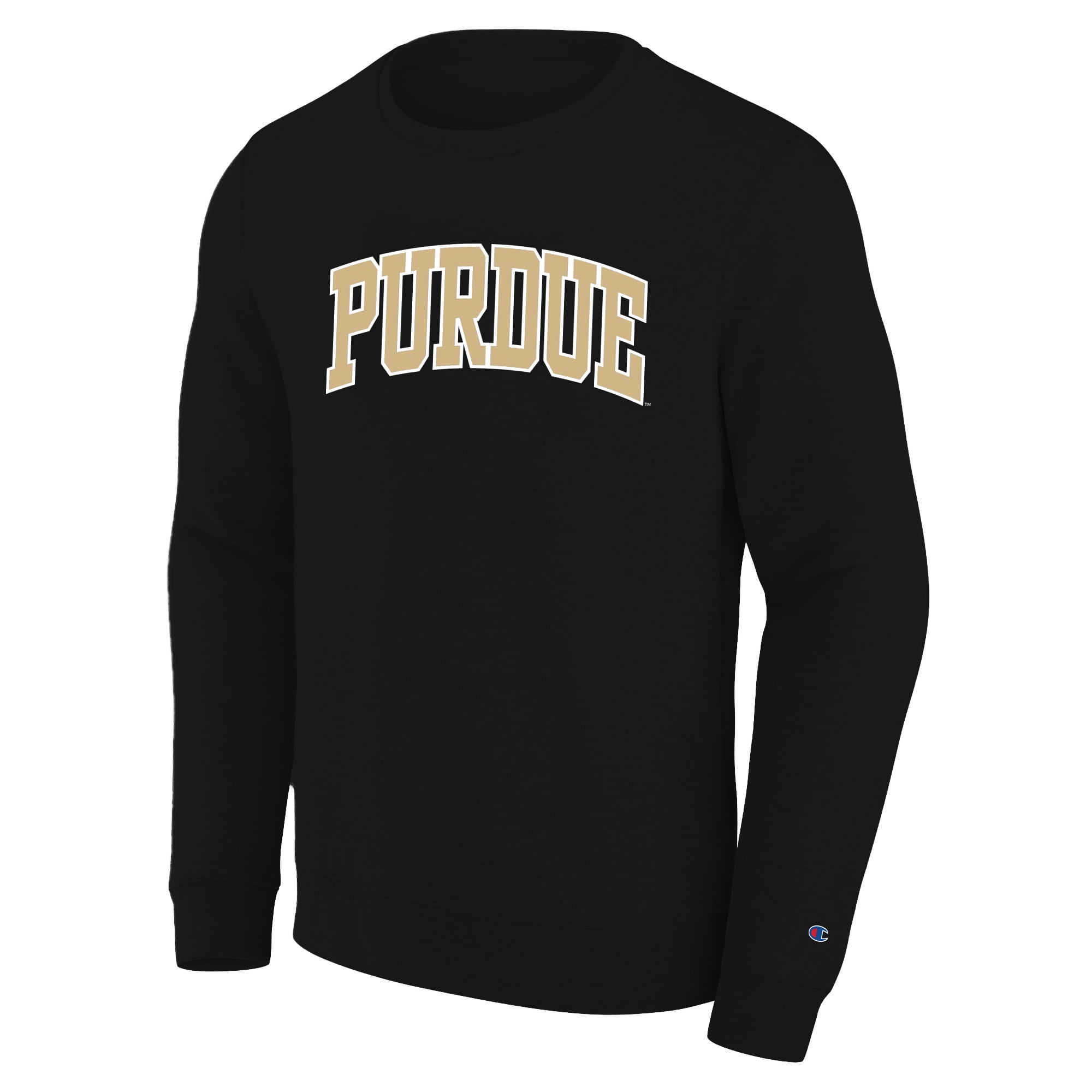 Sweat-shirt Champion noir pour hommes grandes tailles avec applique en forme d'arche des Purdue Boilersmakers
