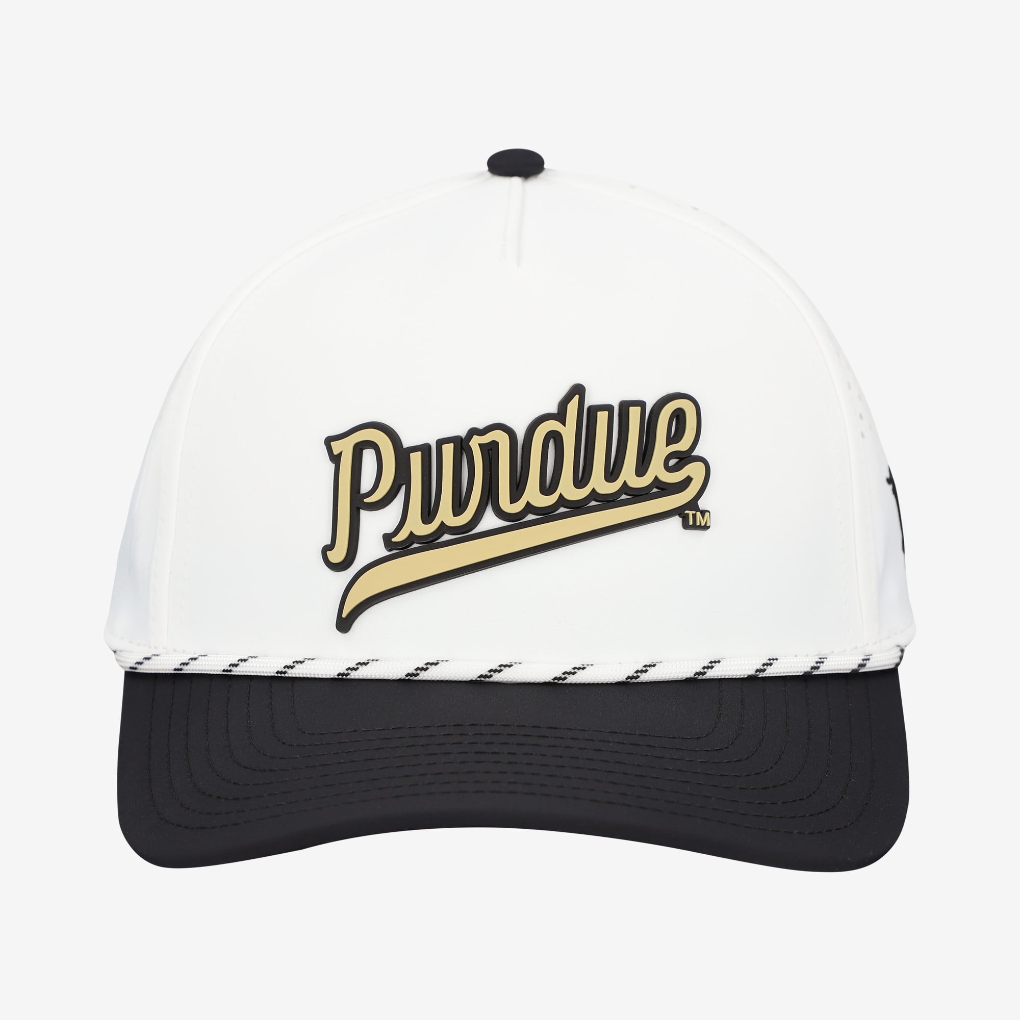 Men's Branded Bills White/Black Purdue Boilermakers Classic Adjustable Rope Hat