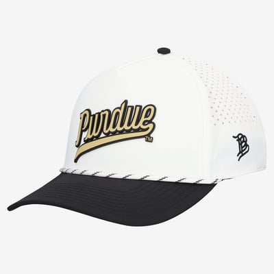 Casquette classique à cordon ajustable Purdue Boilermakers Bills - Blanc/Noir