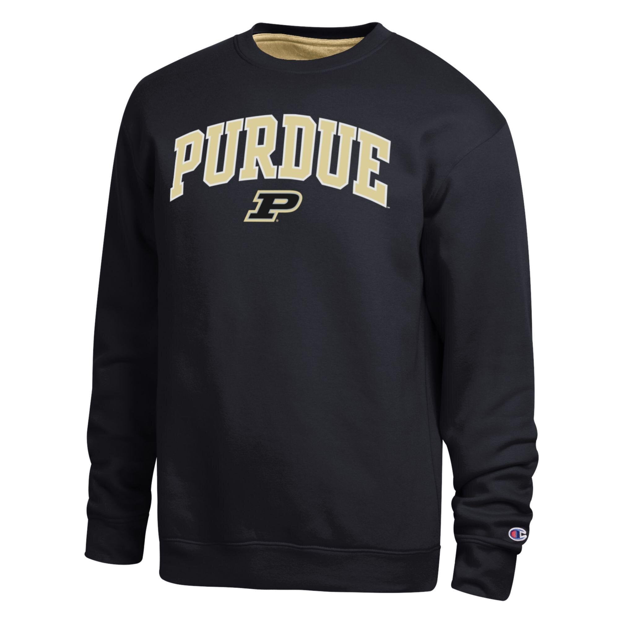 Men's Champion Heather Gray Purdue Boilermakers Arch Sweatshirt