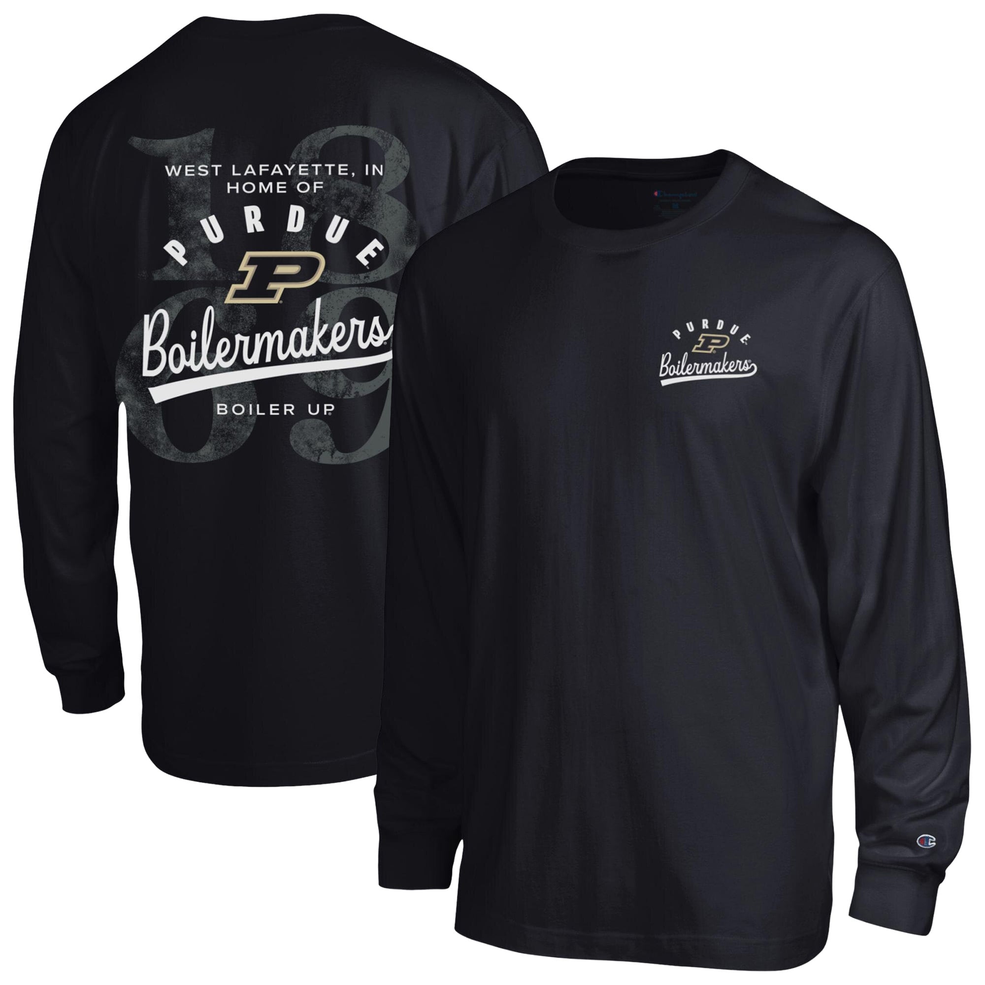 T-shirt à manches longues plastifié Champion Black Purdue Boilermakers All-Star pour hommes