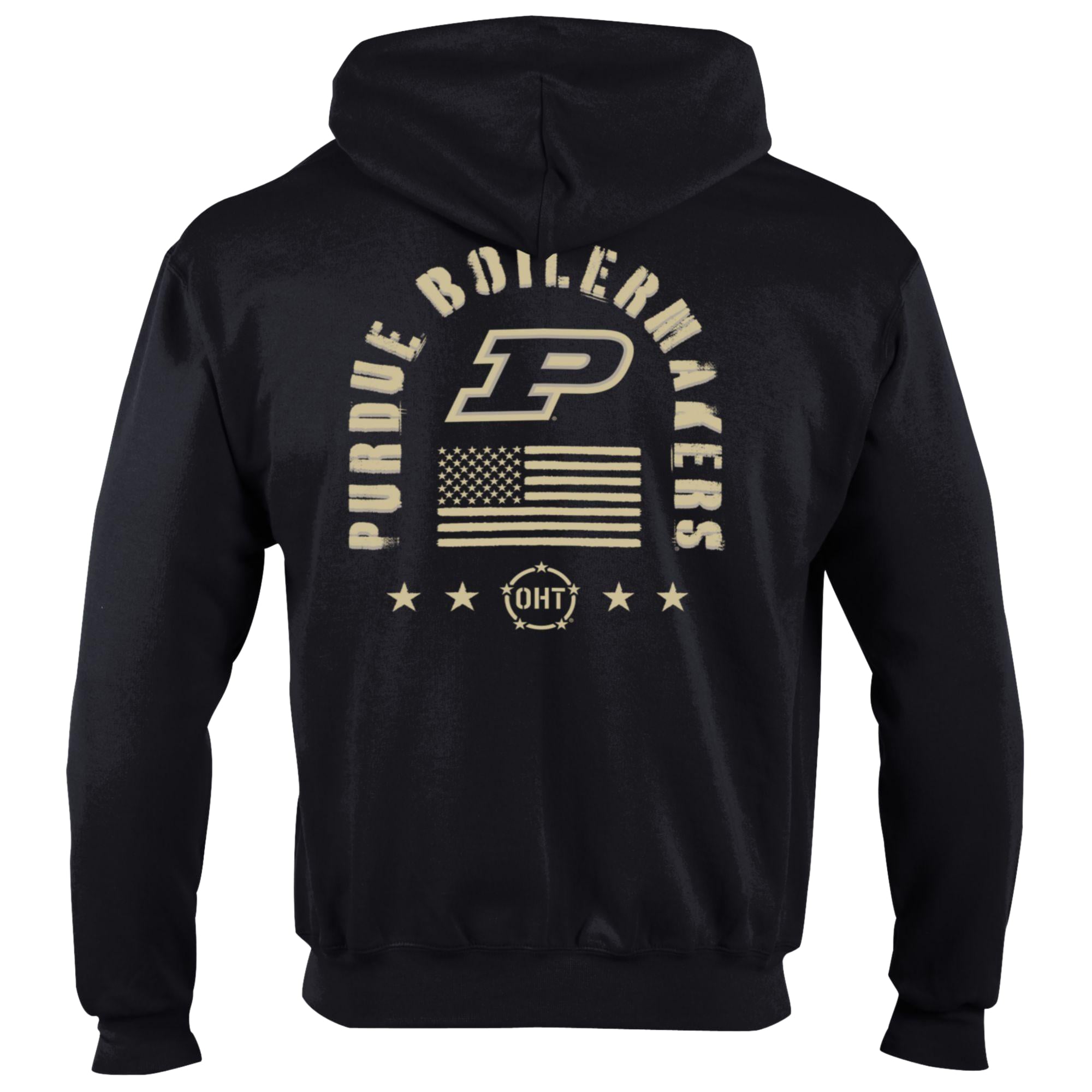 Sweat à capuche zippé Champion noir Purdue Boilermakers Operation Hat Trick Flag en polaire Powerblend pour homme
