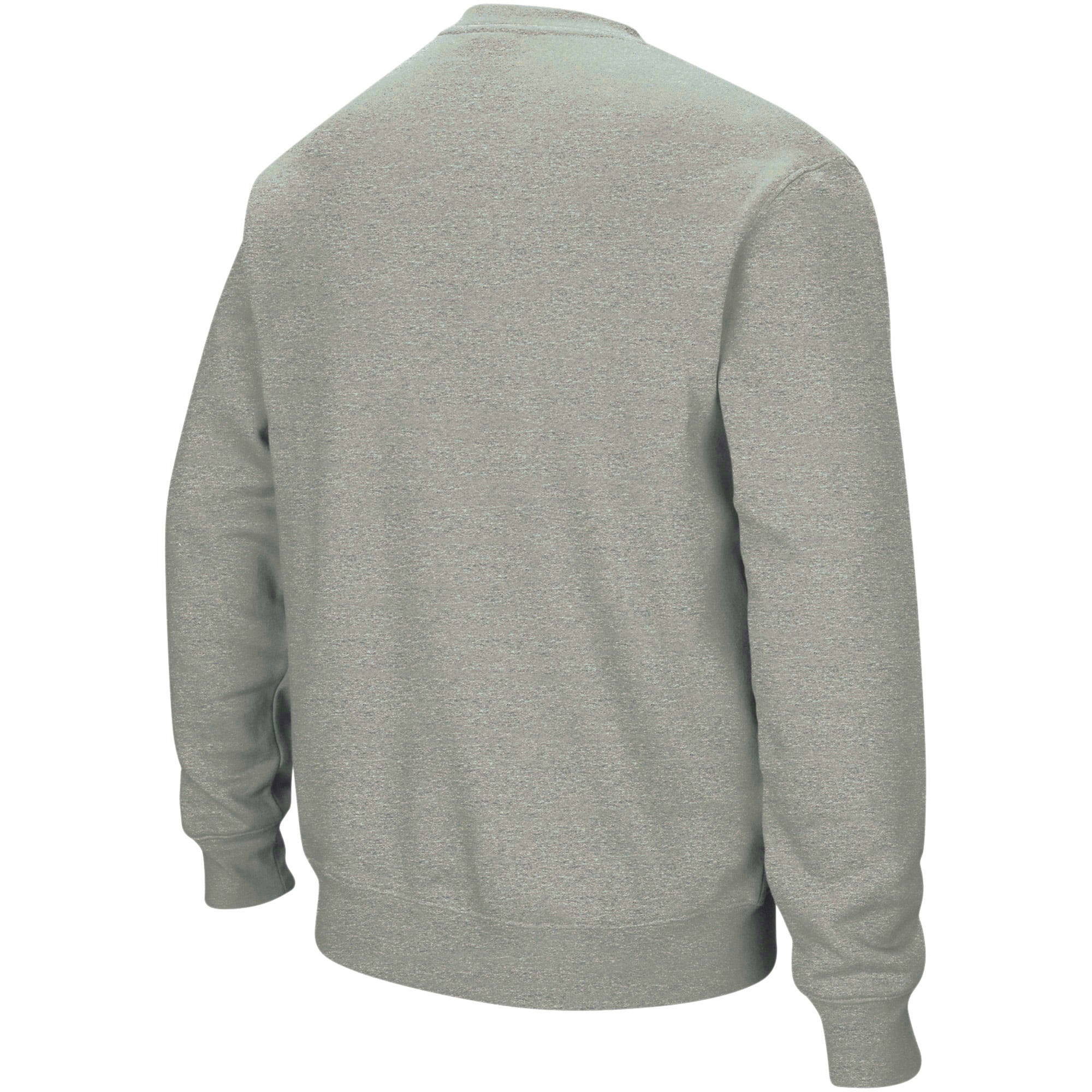 Men's Colosseum Heather Gray Purdue Boilermakers Arch & Logo Crew Neck Sweatshirt