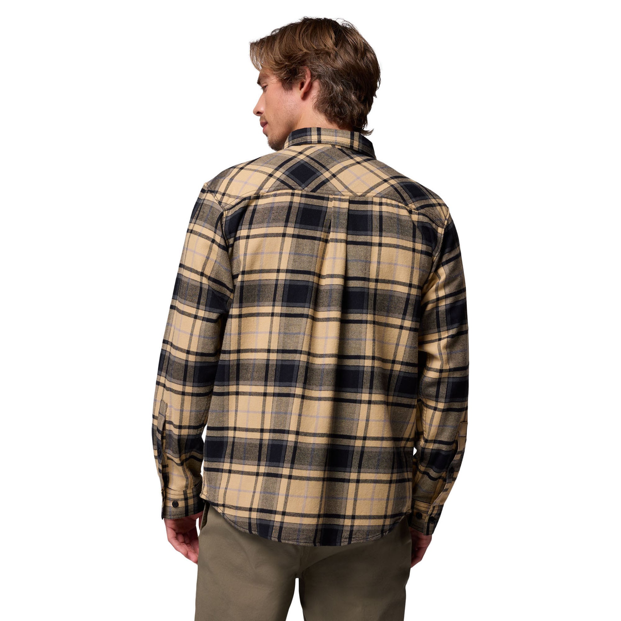 Chemise boutonnée à manches longues en flanelle Omni-Wick pour homme Columbia Gold Purdue Boilermakers