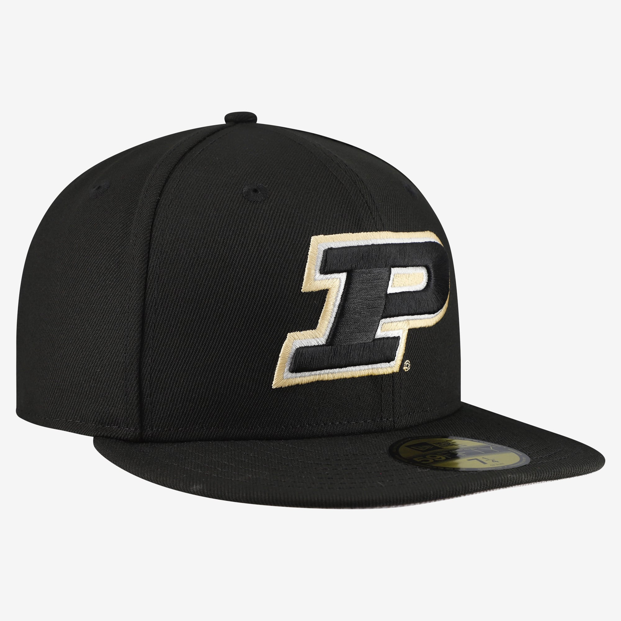 Men's New Era Black Purdue Boilermakers Core 59FIFTY Fitted Hat