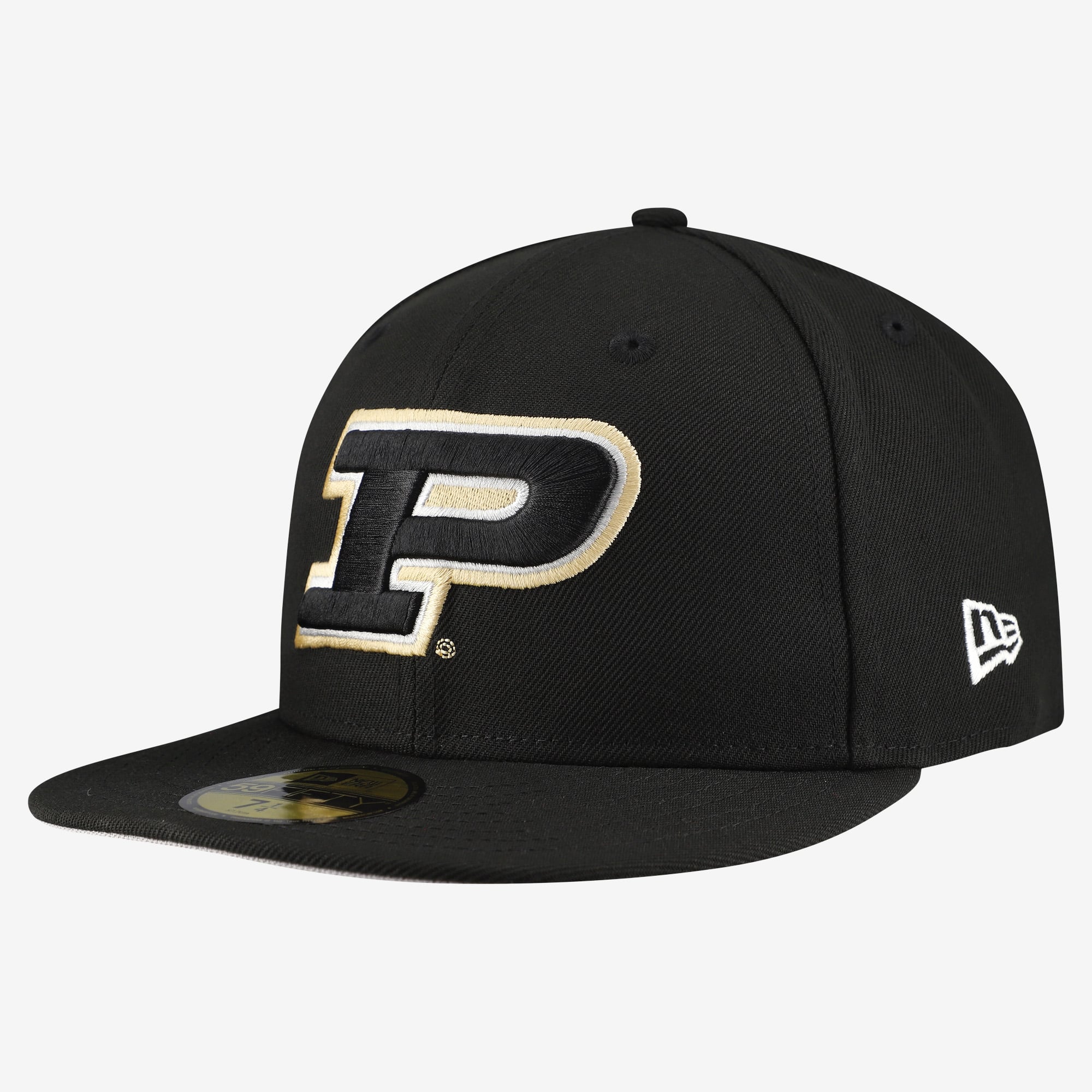 Men's New Era Black Purdue Boilermakers Core 59FIFTY Fitted Hat