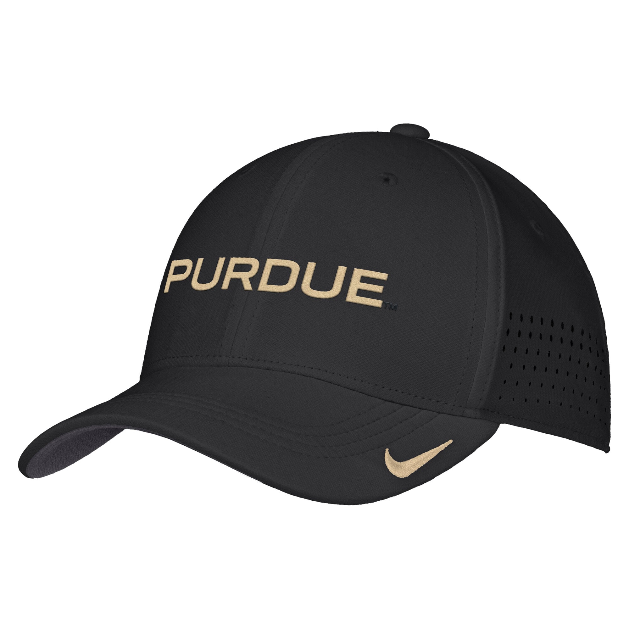 Men's Nike Purdue Boilermakers 2026 On-Field AeroBill SwooshFlex Dri-FIT Hat