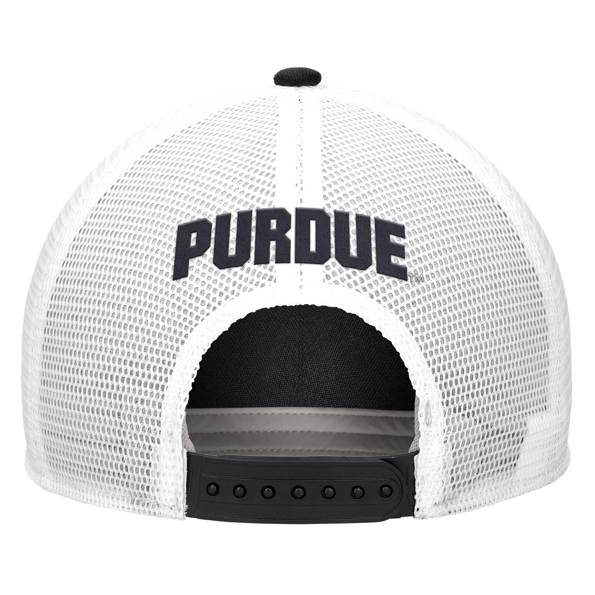 Men's Nike Black Purdue Boilermakers 2026 On-Field Rope Adjustable Trucker Hat
