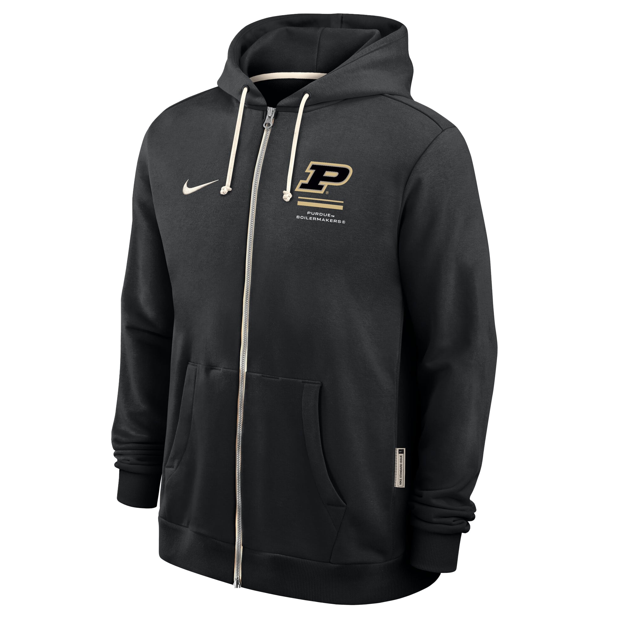 Men's Nike Black Purdue Boilermakers 2026 Sideline Dri-FIT Full-Zip Hoodie