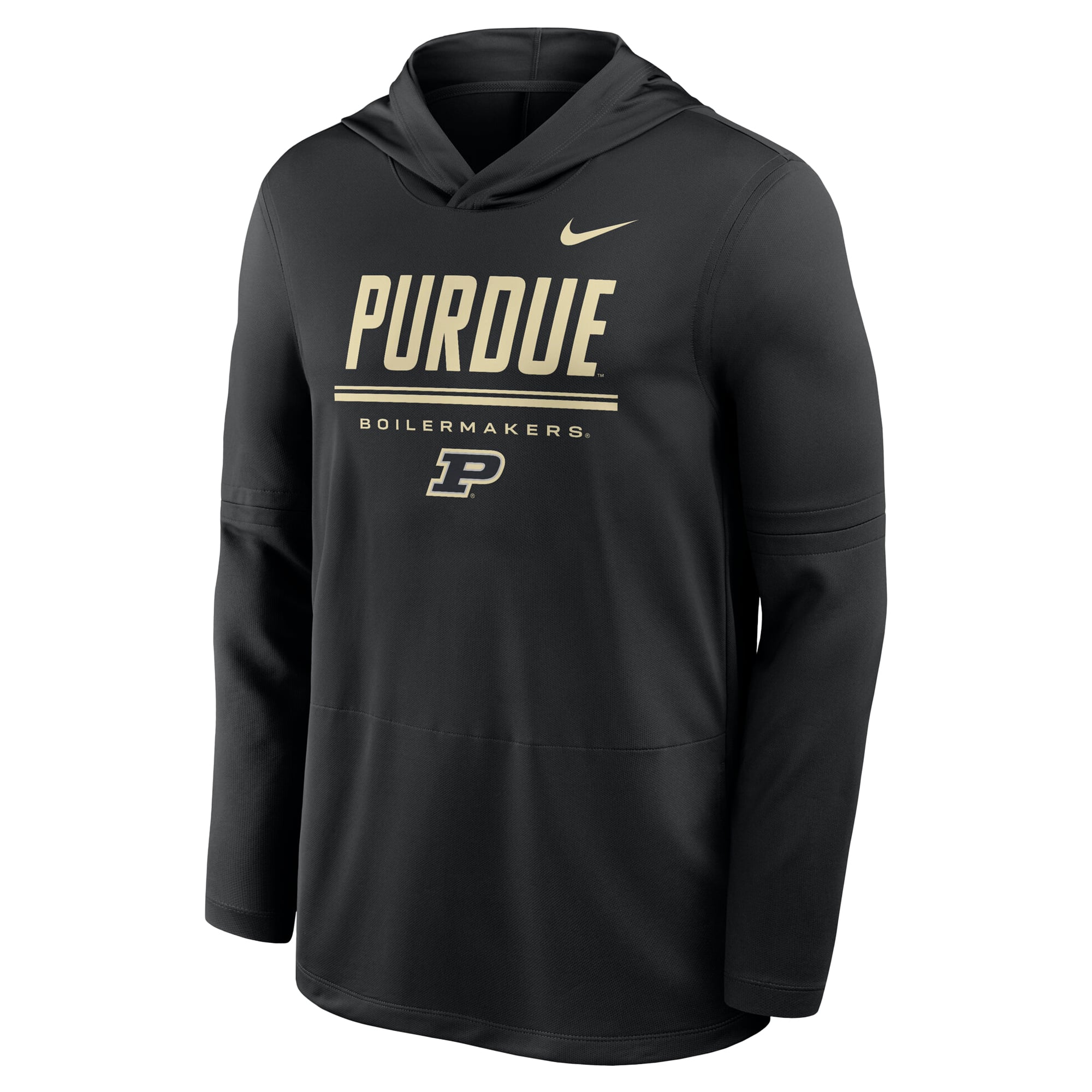 Haut à capuche léger Nike noir Purdue Boilermakers 2026 Sideline Dri-FIT pour homme