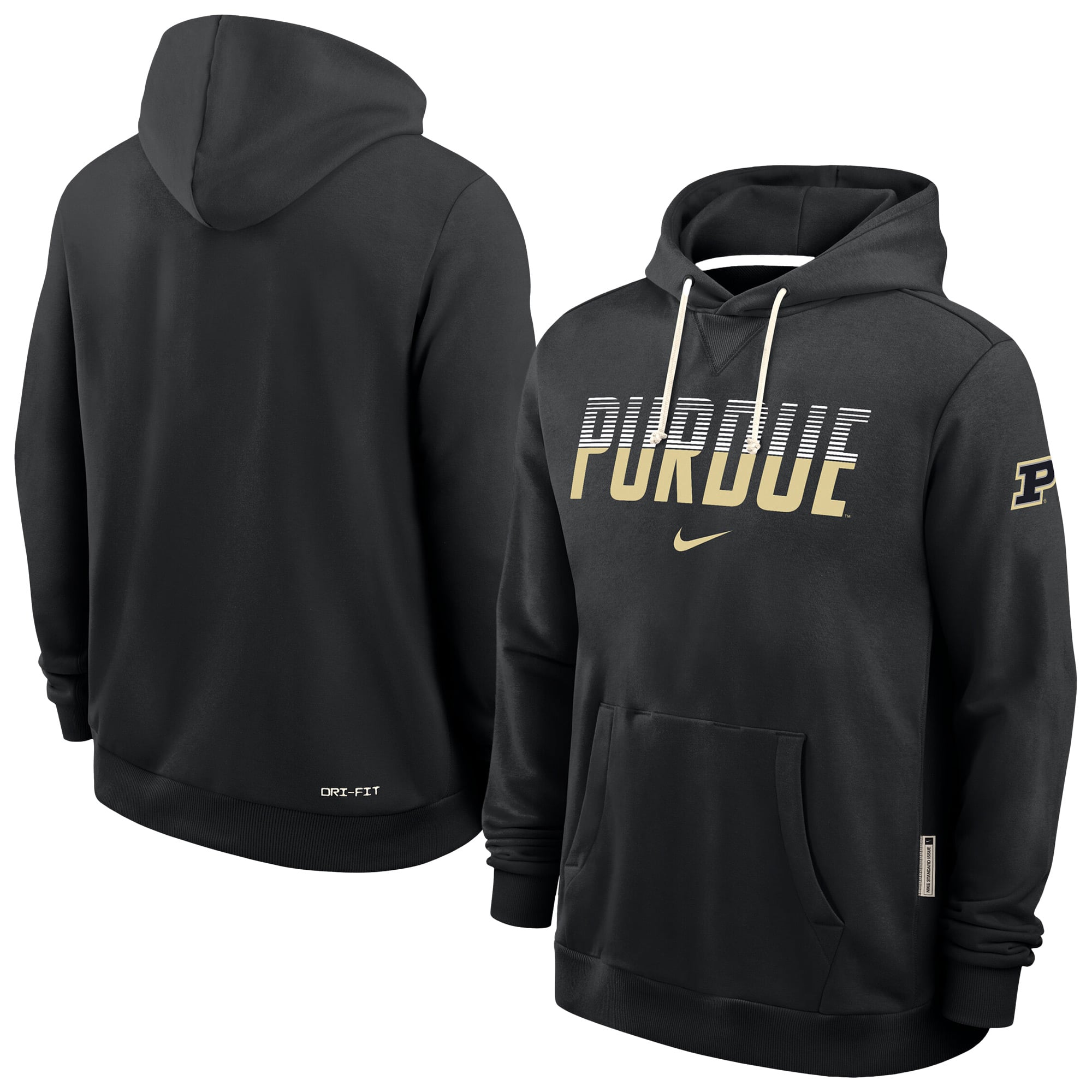 Men's Nike Black Purdue Boilermakers 2026 Sideline Standard Issue Dri-FIT Hoodie