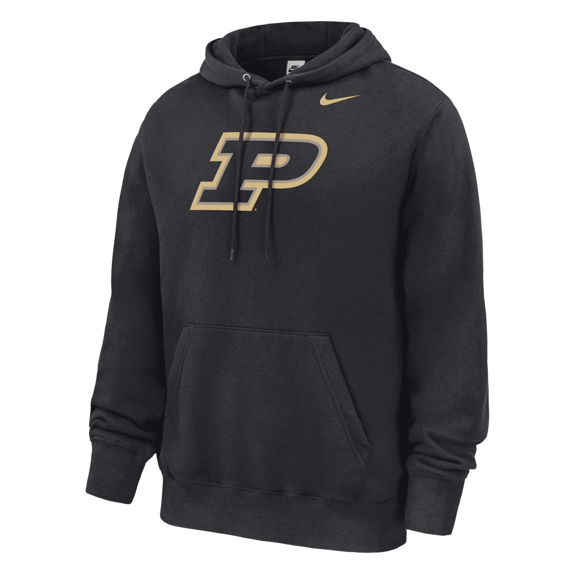 Sweat à capuche polaire Nike noir Purdue Boilermakers Club pour homme