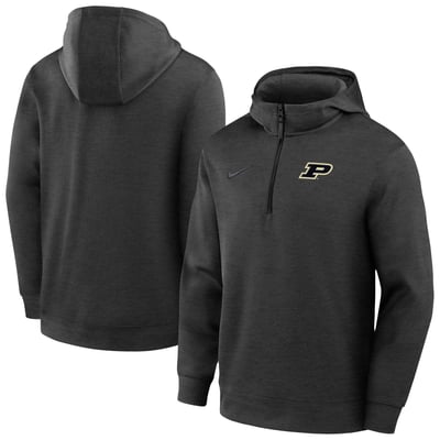 Purdue Boilermakers Nike Coaches Dri-FIT Half-Zip Hoodie - Black