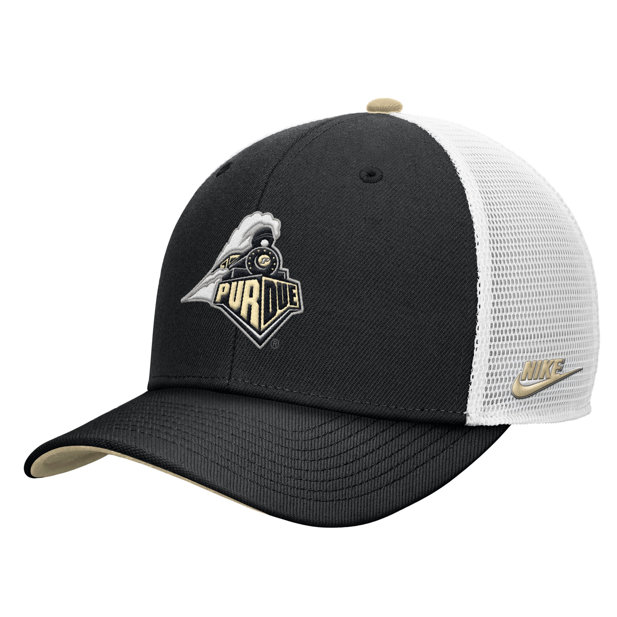 Casquette trucker ajustable Nike noire Purdue Boilermakers Legacy Mascot pour homme