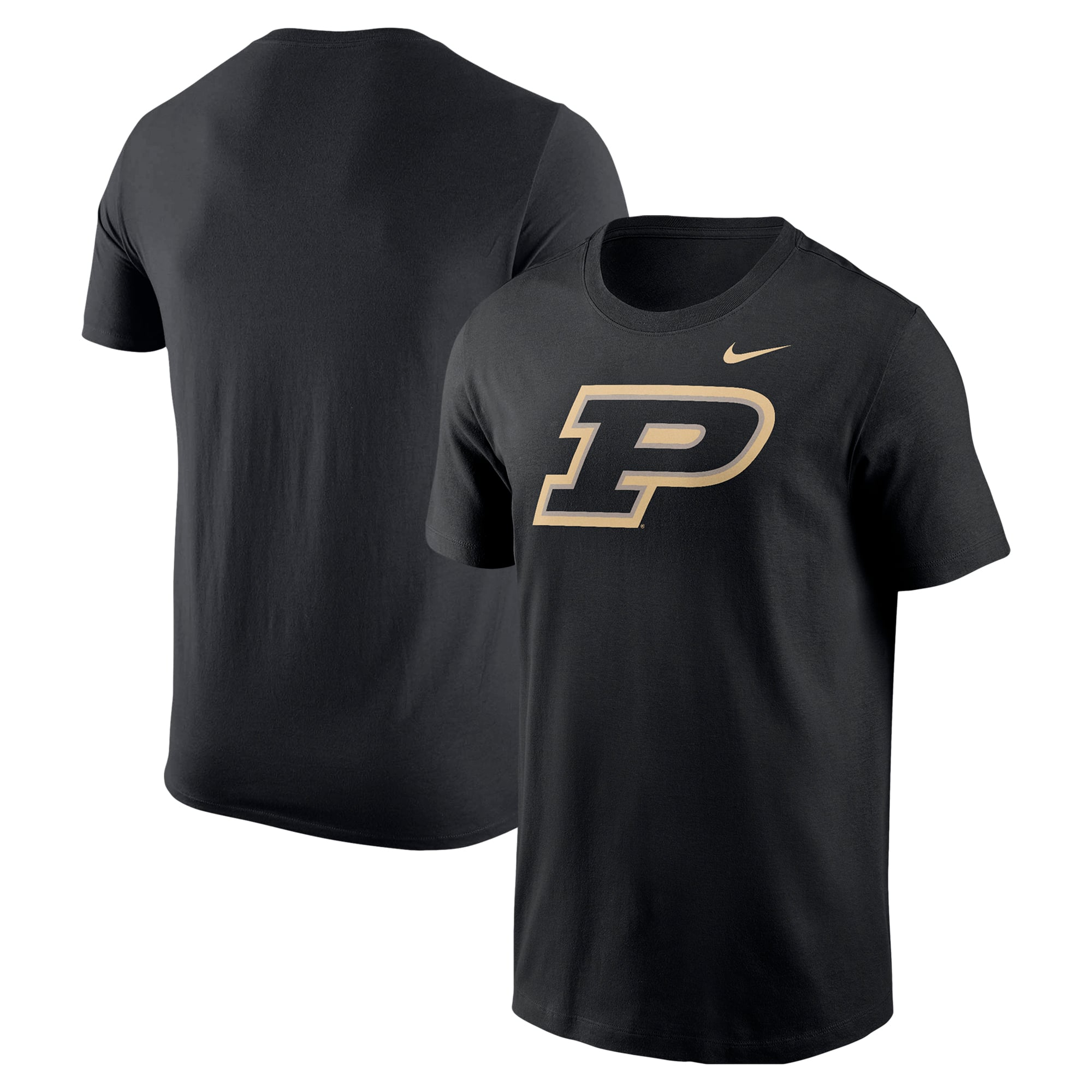 T-shirt Nike noir avec logo Purdue Boilermakers pour homme