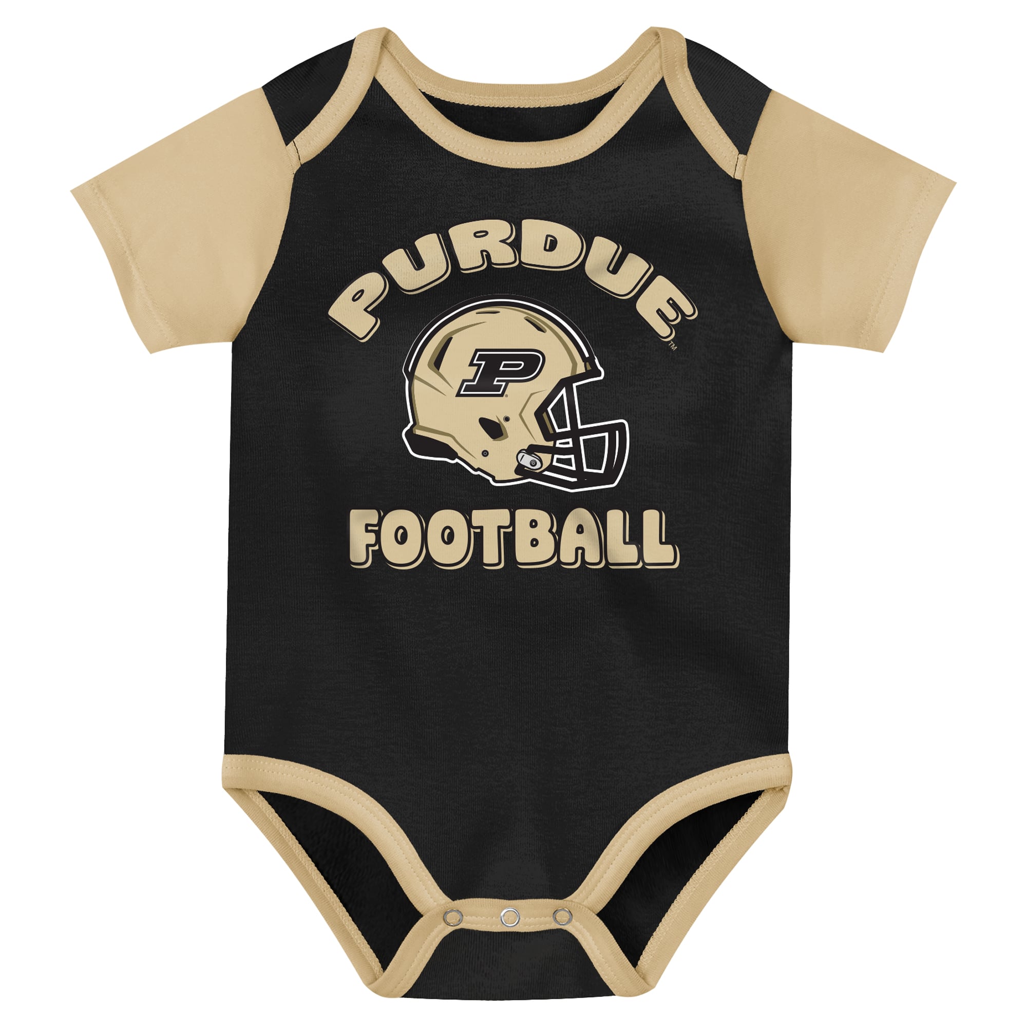 Newborn Outerstuff  Black Purdue Boilermakers Star Player Three-Piece Bodysuit Set