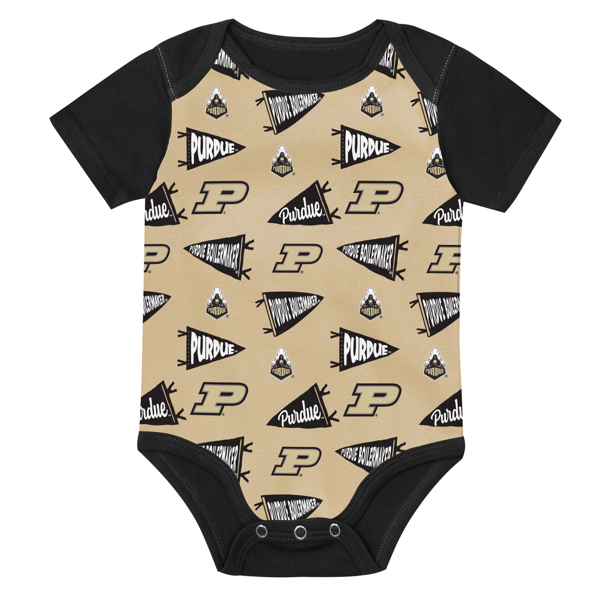 Ensemble body trois pièces noir Outerstuff pour nouveau-né, motif joueur vedette des Purdue Boilersmakers