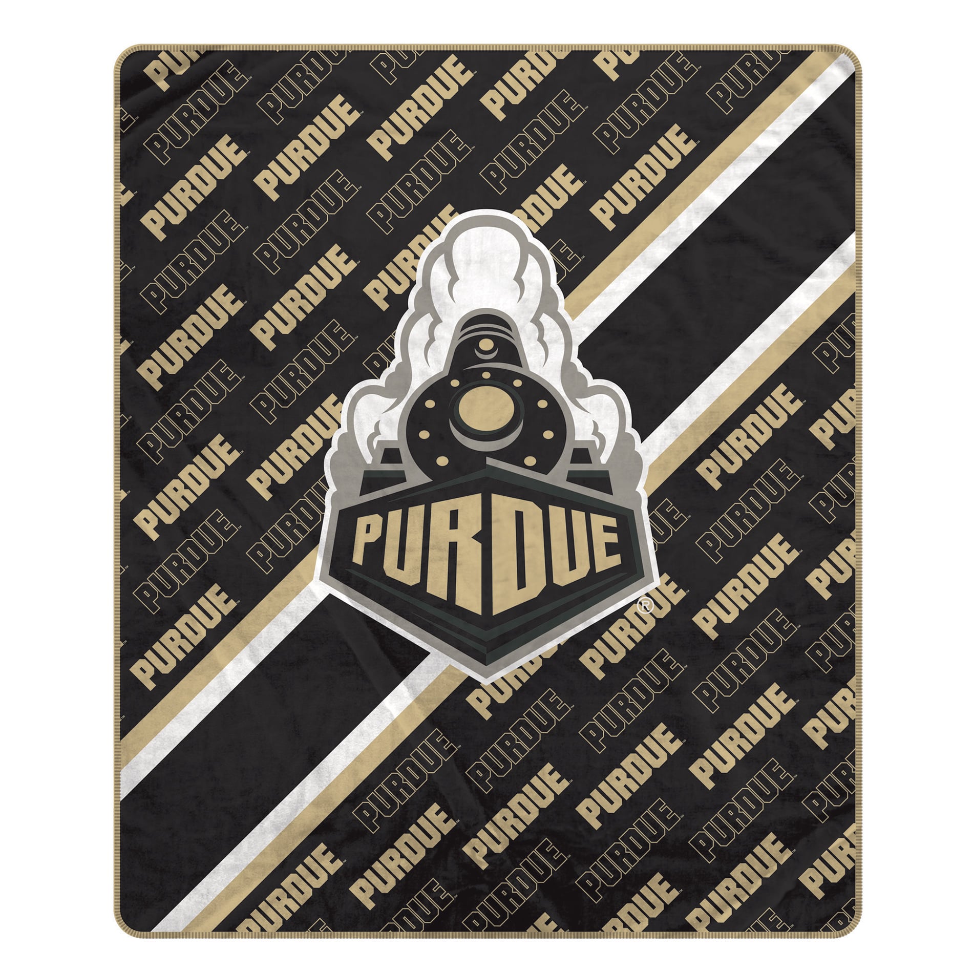 Couverture ultra douce Pegasus Purdue Boilermakers 60" x 70" (diagonale) avec logo doublé