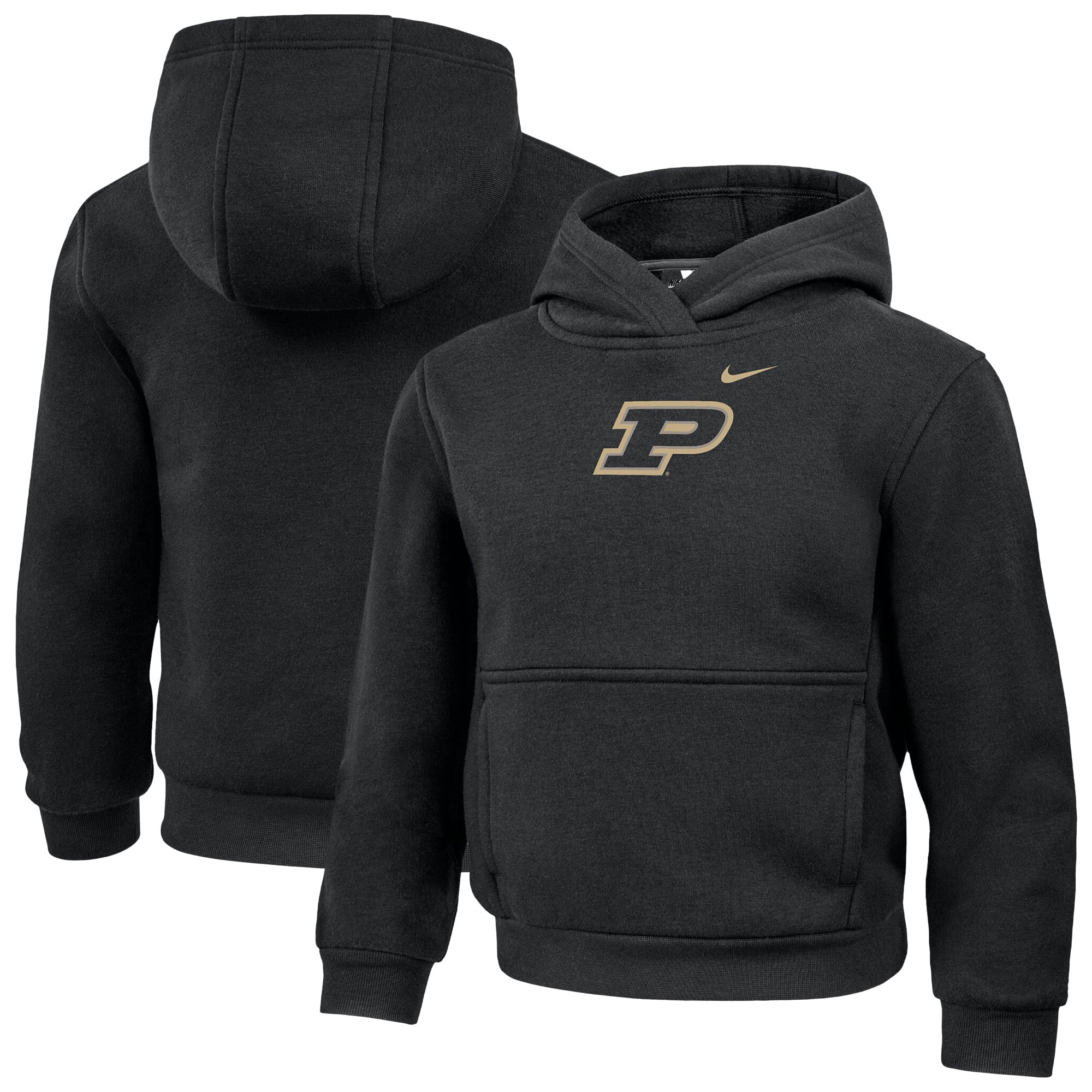 Sweat à capuche Nike noir Purdue Boilers Core pour enfants d'âge préscolaire