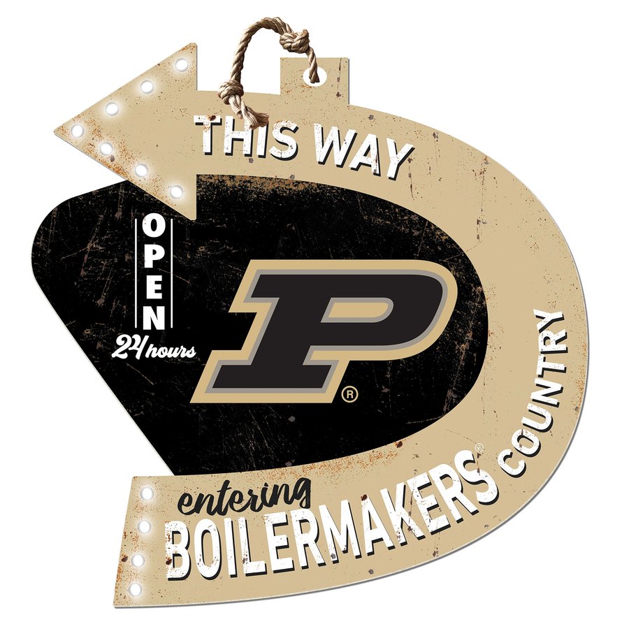 Boilermaker Text Purdue Boilermakers Arrow Sign