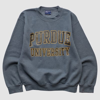 Purdue Boilermakers MV Sport 2000s Pullover Sweatshirt - Charcoal - XXS by Fanatics Real Vintage
