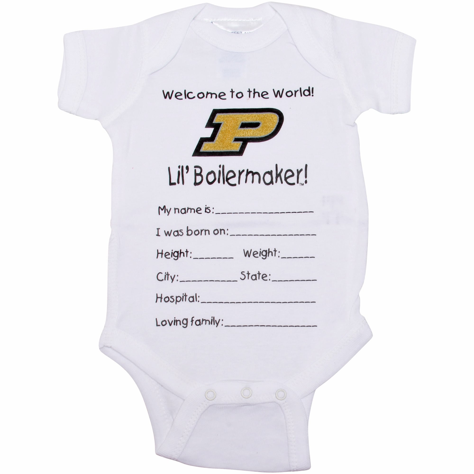 Crevette « Bienvenue au monde » des Purdue Boilersmakers - Blanche
