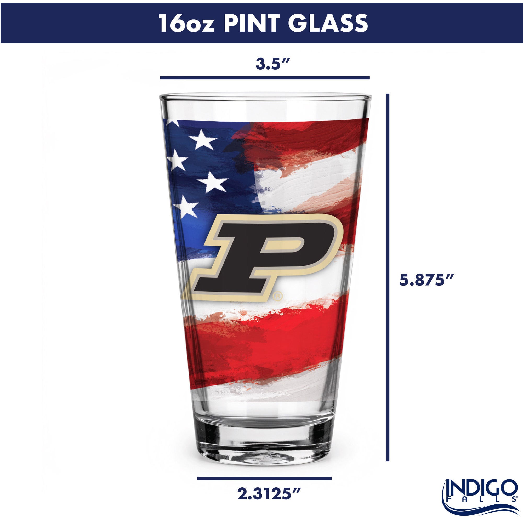 Purdue Boilermakers Two-Pack 16oz. Americana Pint Glass Set
