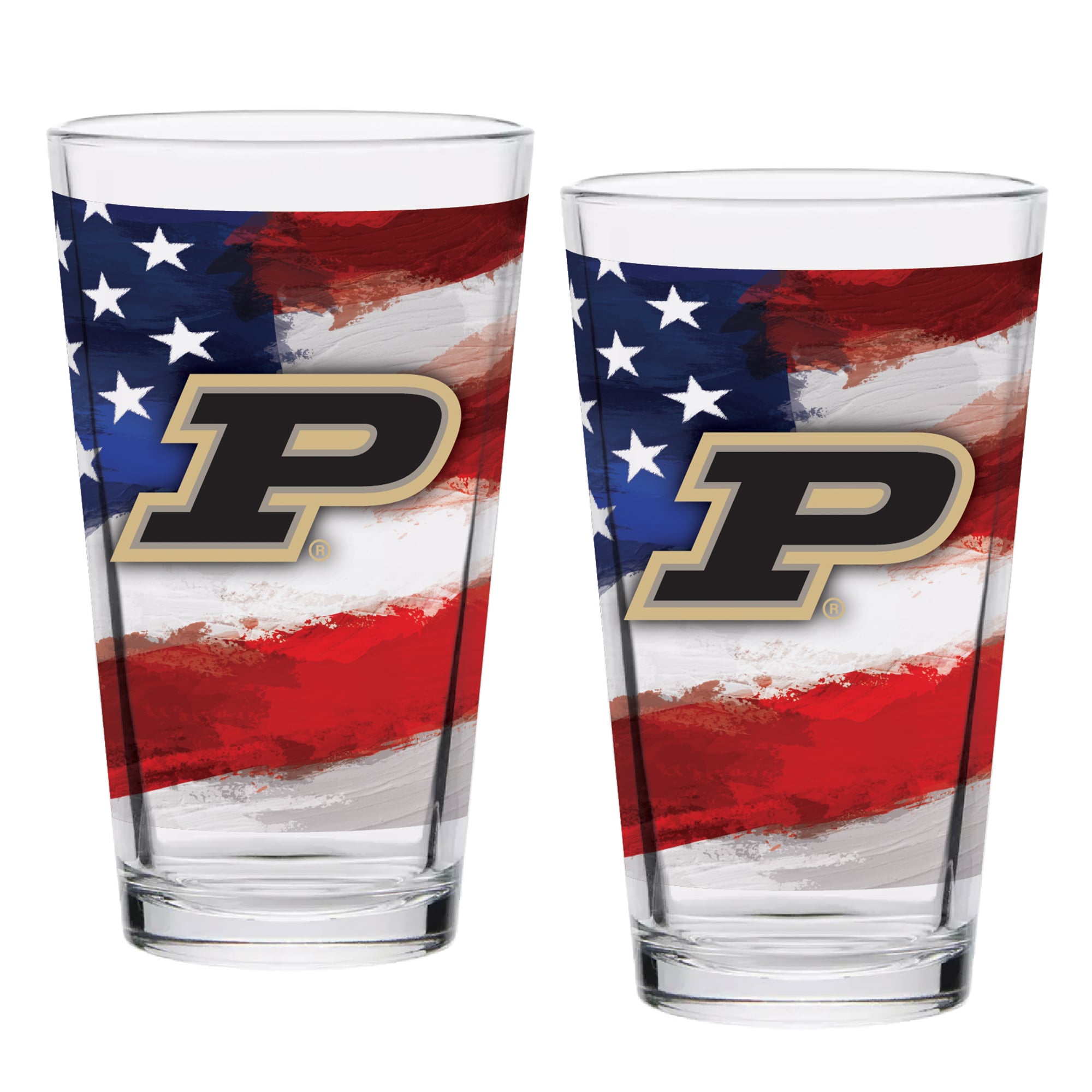 Purdue Boilermakers  Two-Pack 16oz. Americana Pint Glass Set