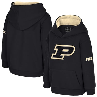  Purdue Boilermakers Colosseum Toddler Big Logo Fleece Pullover Hoodie - Black