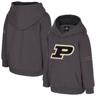  Purdue Boilermakers Colosseum Toddler Big Logo Fleece Pullover Hoodie - Charcoal