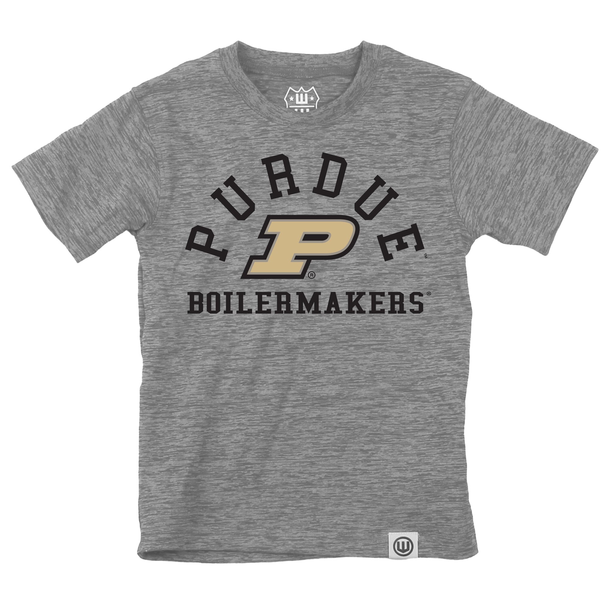 Ensemble t-shirt et short Wes & Willy Charcoal Purdue Boilermakers Cloudy Yarn pour tout-petits