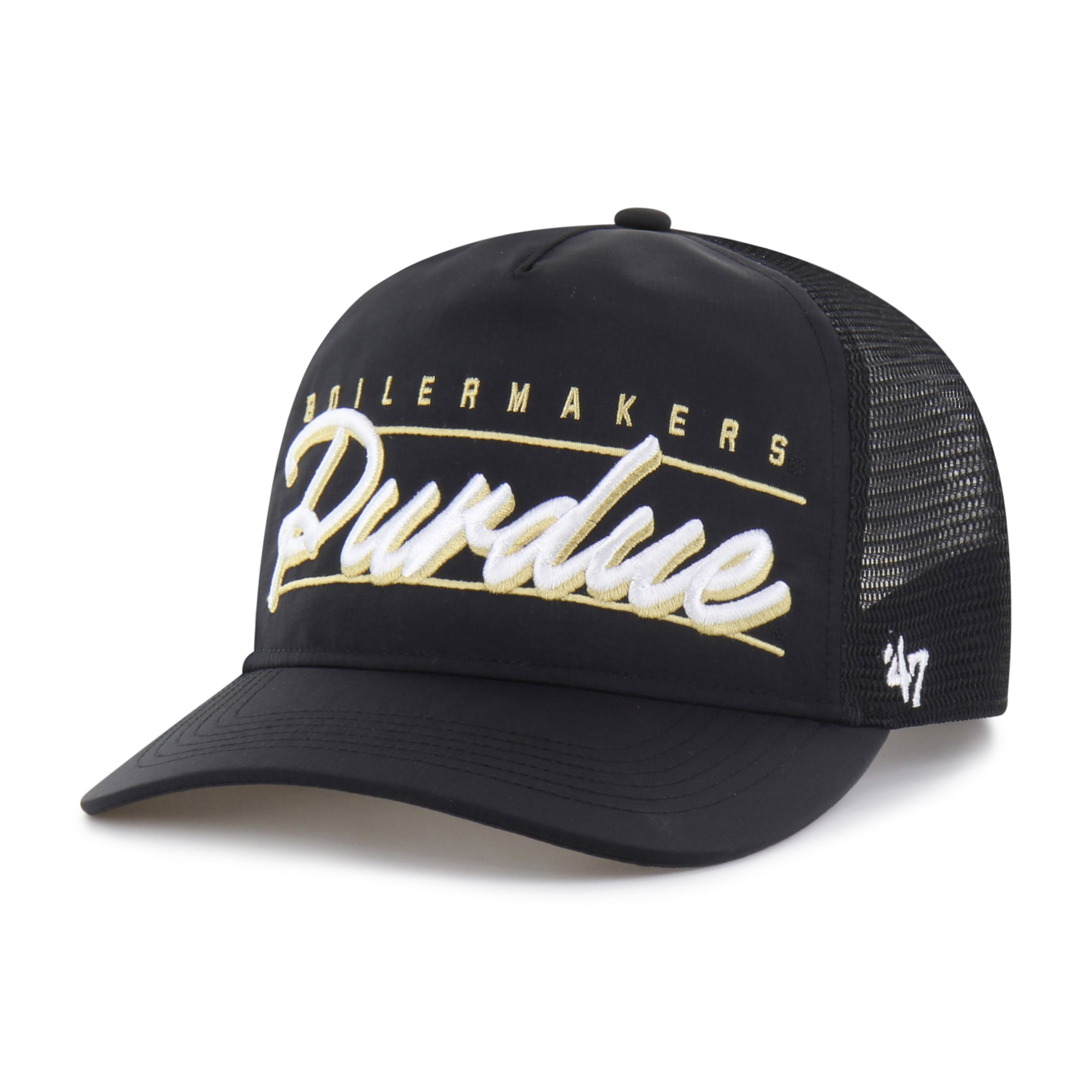 Unisex '47 Black Purdue Boilermakers brrr° Condor Mesh Hitch Adjustable Hat