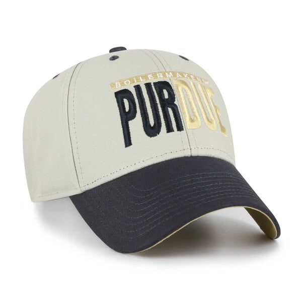 Unisex '47 Gray/Black Purdue Boilermakers Half Block Text MVP Adjustable Hat