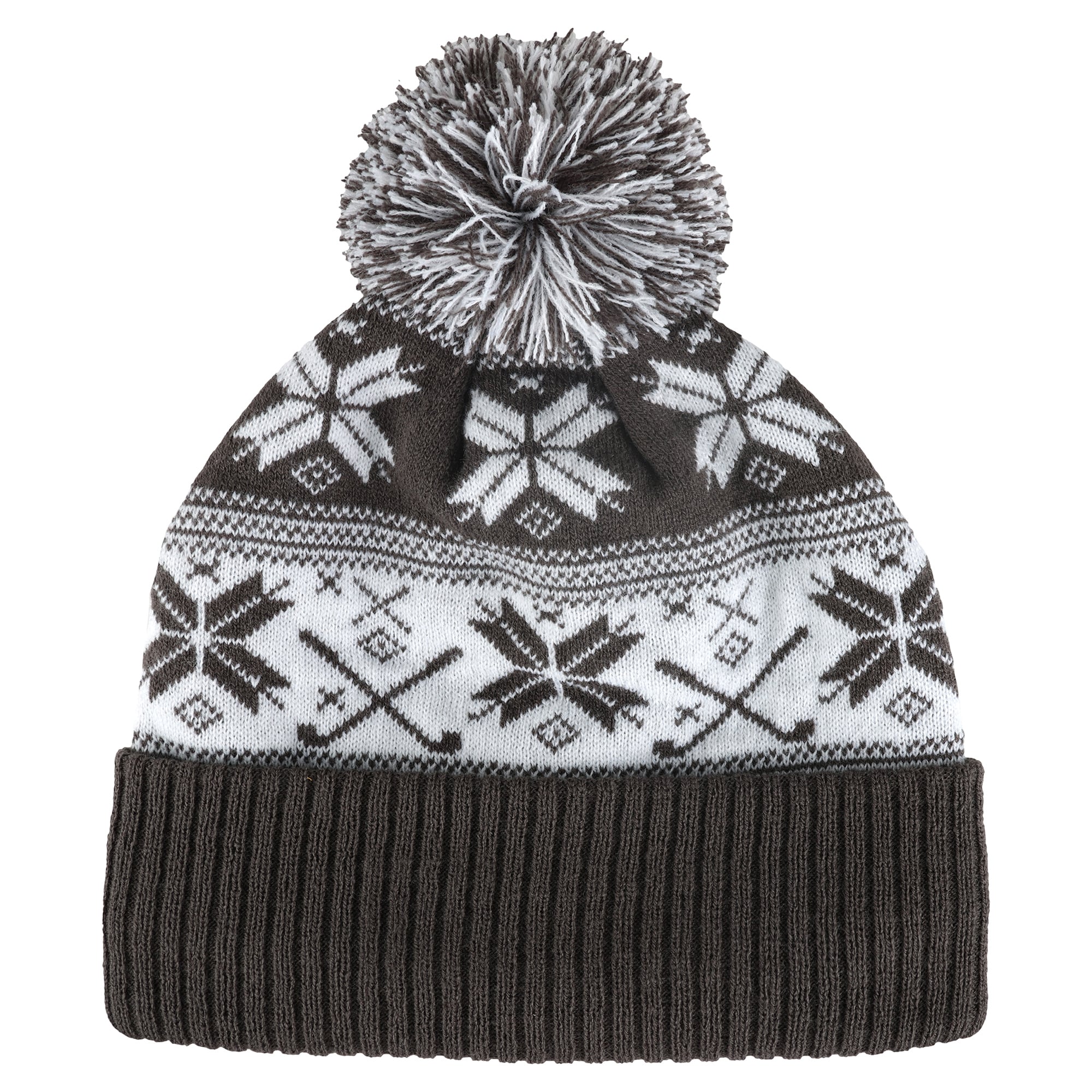 Bonnet unisexe Ahead anthracite Purdue Boilermakers à revers et pompon