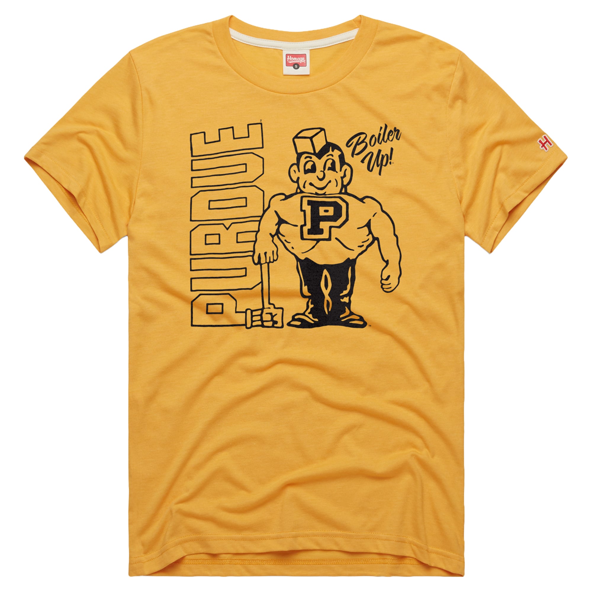 T-shirt unisexe Hommage Gold Purdue Boilermakers Boiler Up Tri-Blend