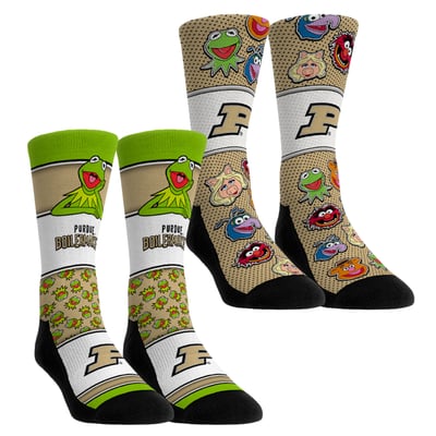  Purdue Boilermakers Rock Em Unisex Muppets 2-Pack Crew Socks Set