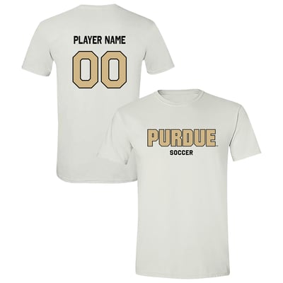  Purdue Boilermakers Unisex Collegiate Women's Soccer NIL Pick-A-Player Name & Number Shirsey T-Shirt - White