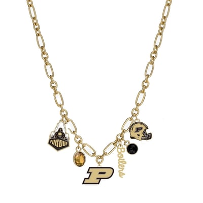 Purdue Boilermakers CANVAS Style Women's Game Day Charm Necklace