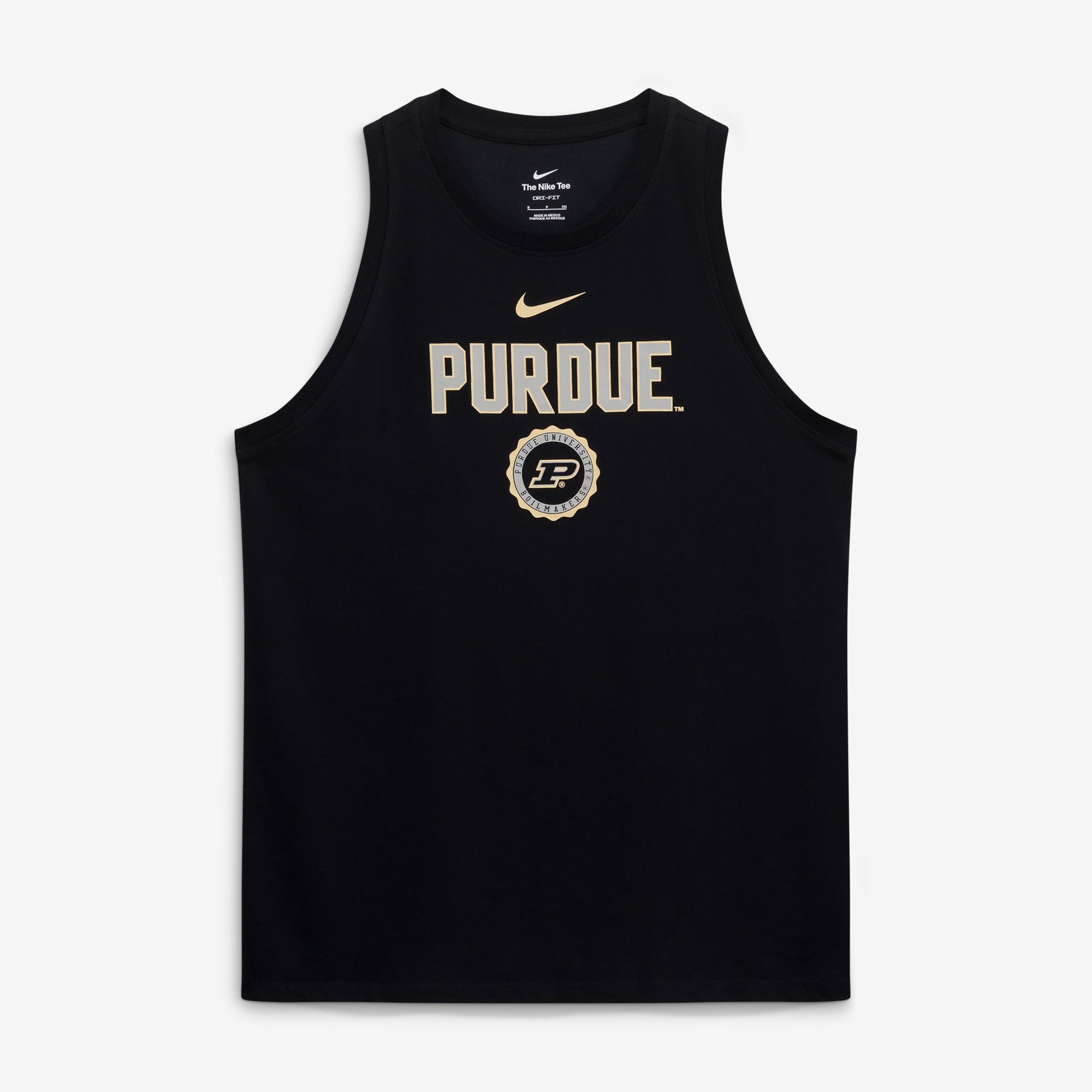 Women's Nike Black Purdue Boilermakers Dri-FIT Tomboy Tank Top