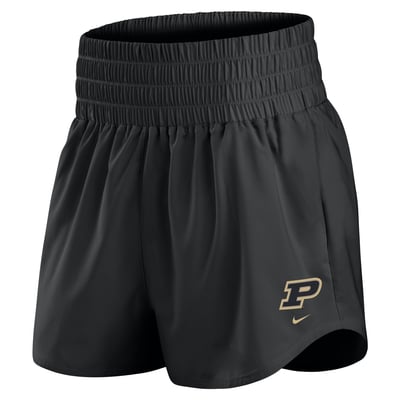 Purdue Boilermakers Nike Women's Ultra Dri-FIT High-Rise Shorts - Black