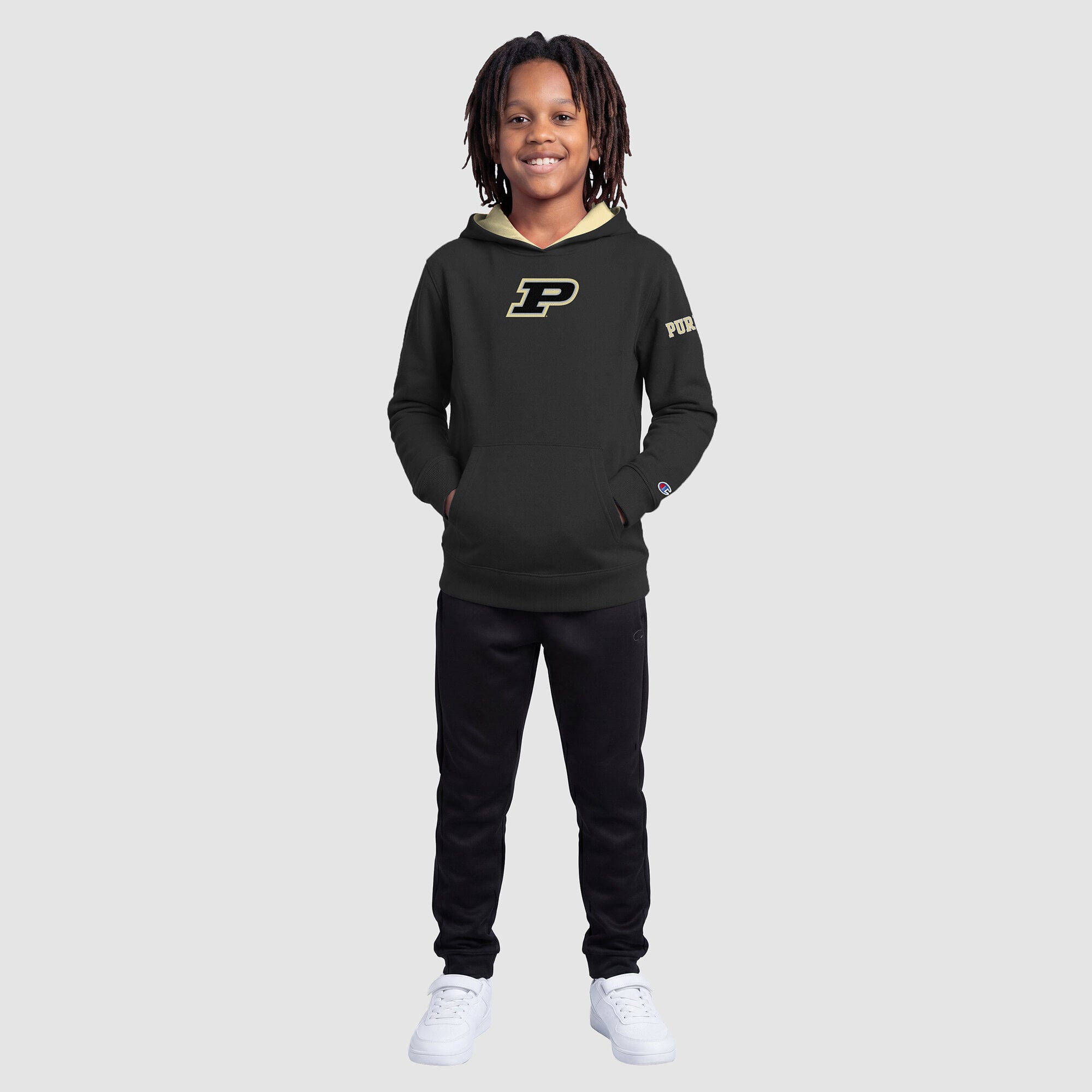 Youth Champion  Black Purdue Boilermakers Fleece Hoodie