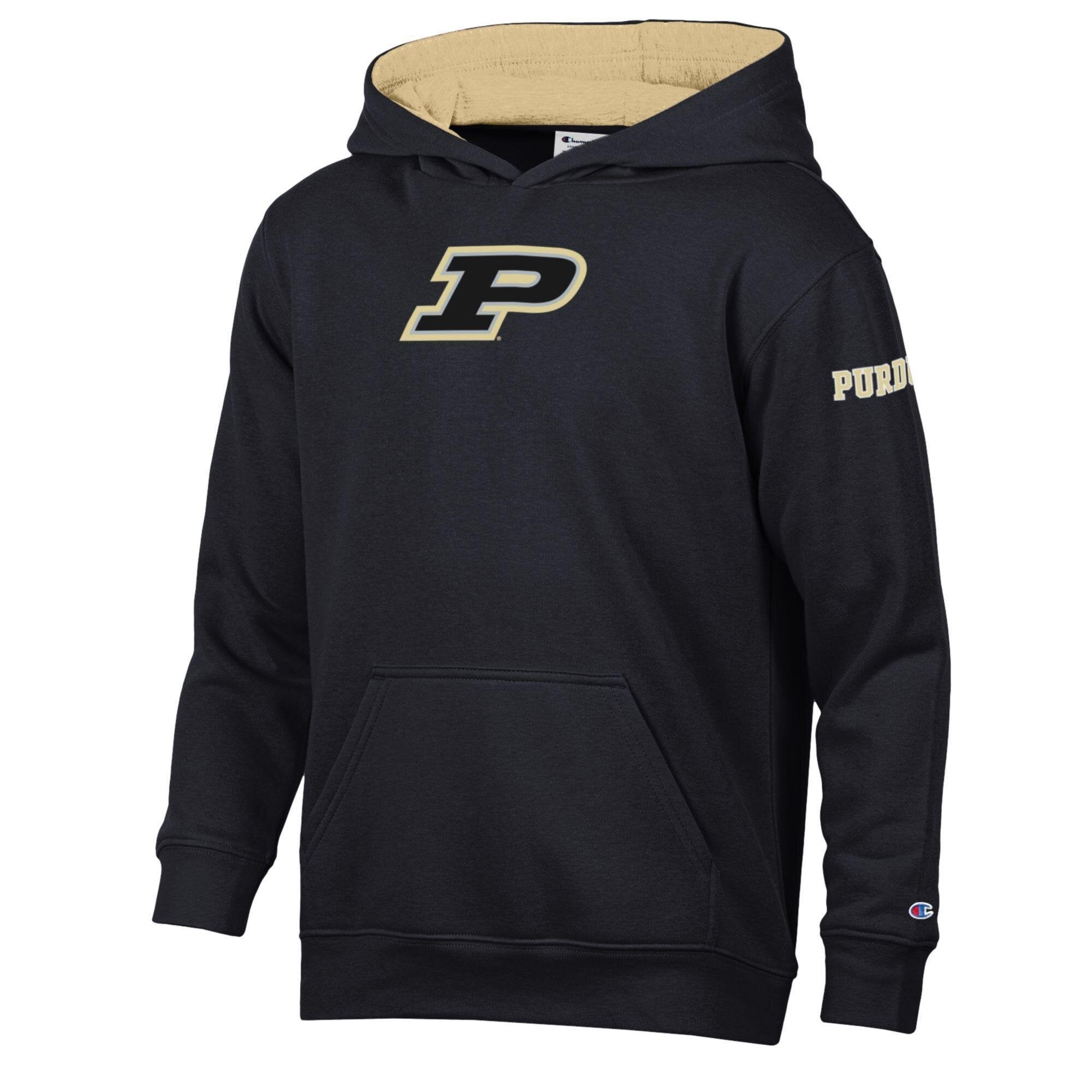 Youth Champion Black Purdue Boilermakers Fleece Hoodie