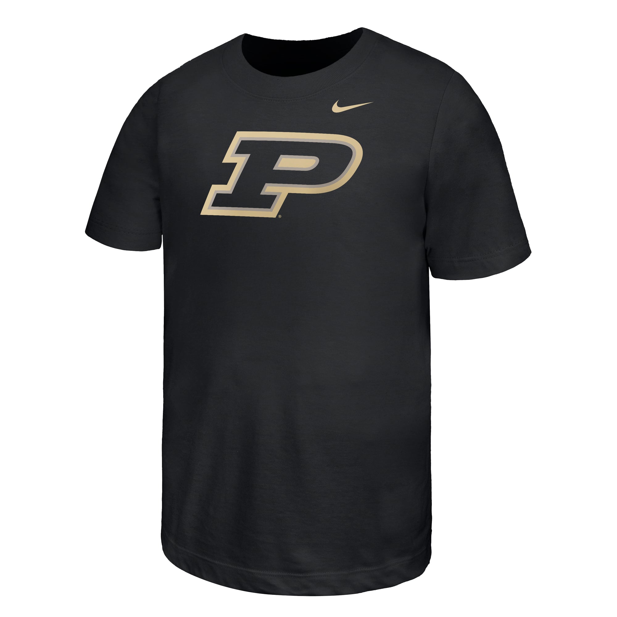T-shirt noir Nike pour jeunes avec logo des Purdue Boilermakers