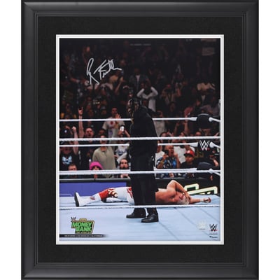 R-Truth WWE Autographed Fanatics Authentic Framed 16" x 20" 2025 Money In The Bank Return Photograph  