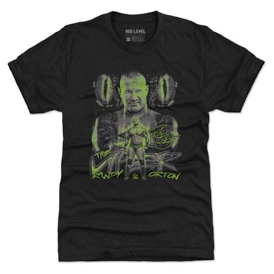 Randy Orton 500 Level The Viper Grunge Premium Tri-Blend T-Shirt - Heather Black