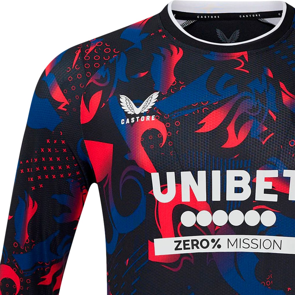 Maillot Rangers 2020-2021 Troisième - CASTORE - Manches Longues - Taille S - Noir - Neuf Avec étiquettes - Pour Adulte