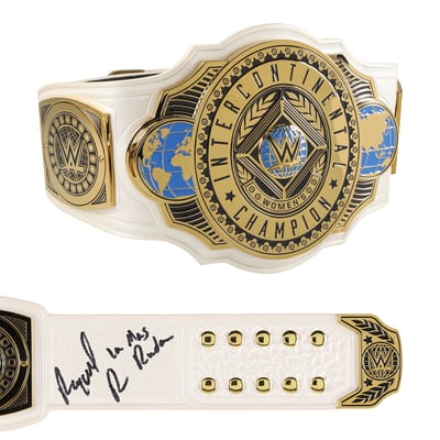 Raquel Rodriguez Autographed Women's Intercontinental Championship Replica Title Belt with "La Mas Ruda" Inscription