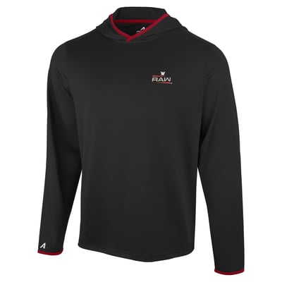 T-shirt à capuche à manches longues RAW Antigua Brink - Noir/Rouge